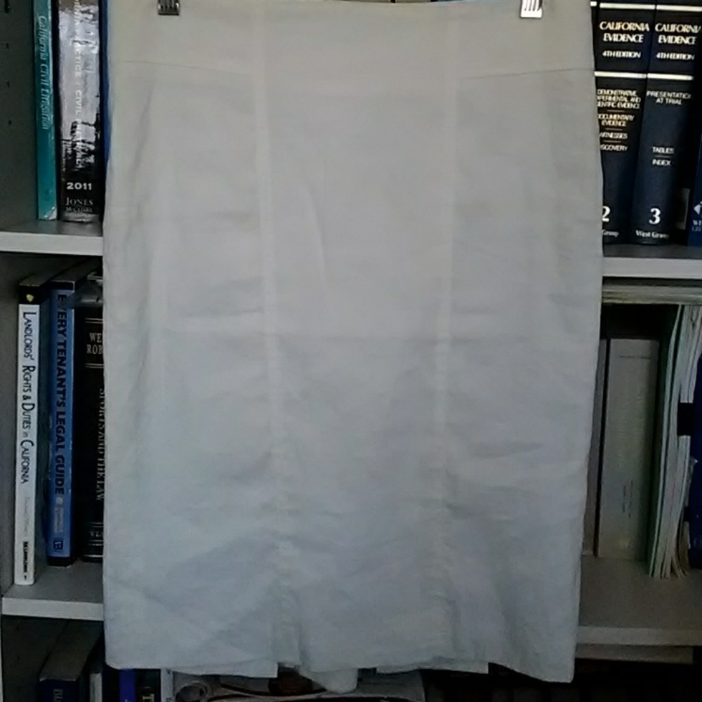 White Bebe linen blend trench-style skirt Size 6